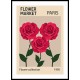 Abstract Flower Market With Trendy Rose Wall Art 3